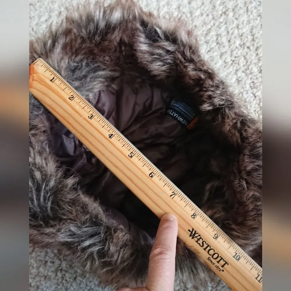 Newhattan Green and Brown ear flap faux fur Trapper Hat